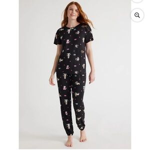 💜Joyspun Women's Short Sleeve Tee and Joggers Pajama 2-Piece set Size2X(18W-20W)